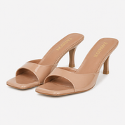 Valentina Ricci | Open-Toe Heeled Mules with Minimal Elegance For Women