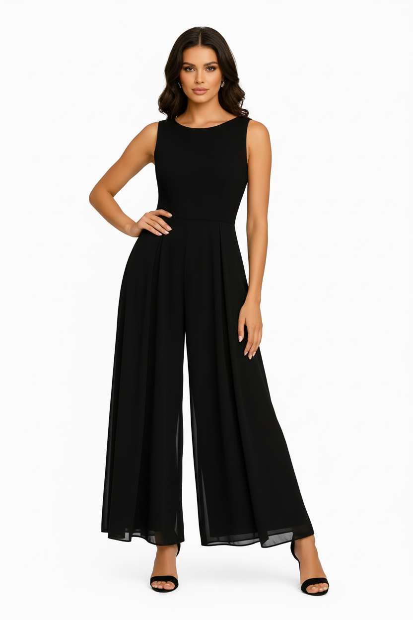 Isabella Laurent | Elegant Wide Leg Jumpsuit For Women