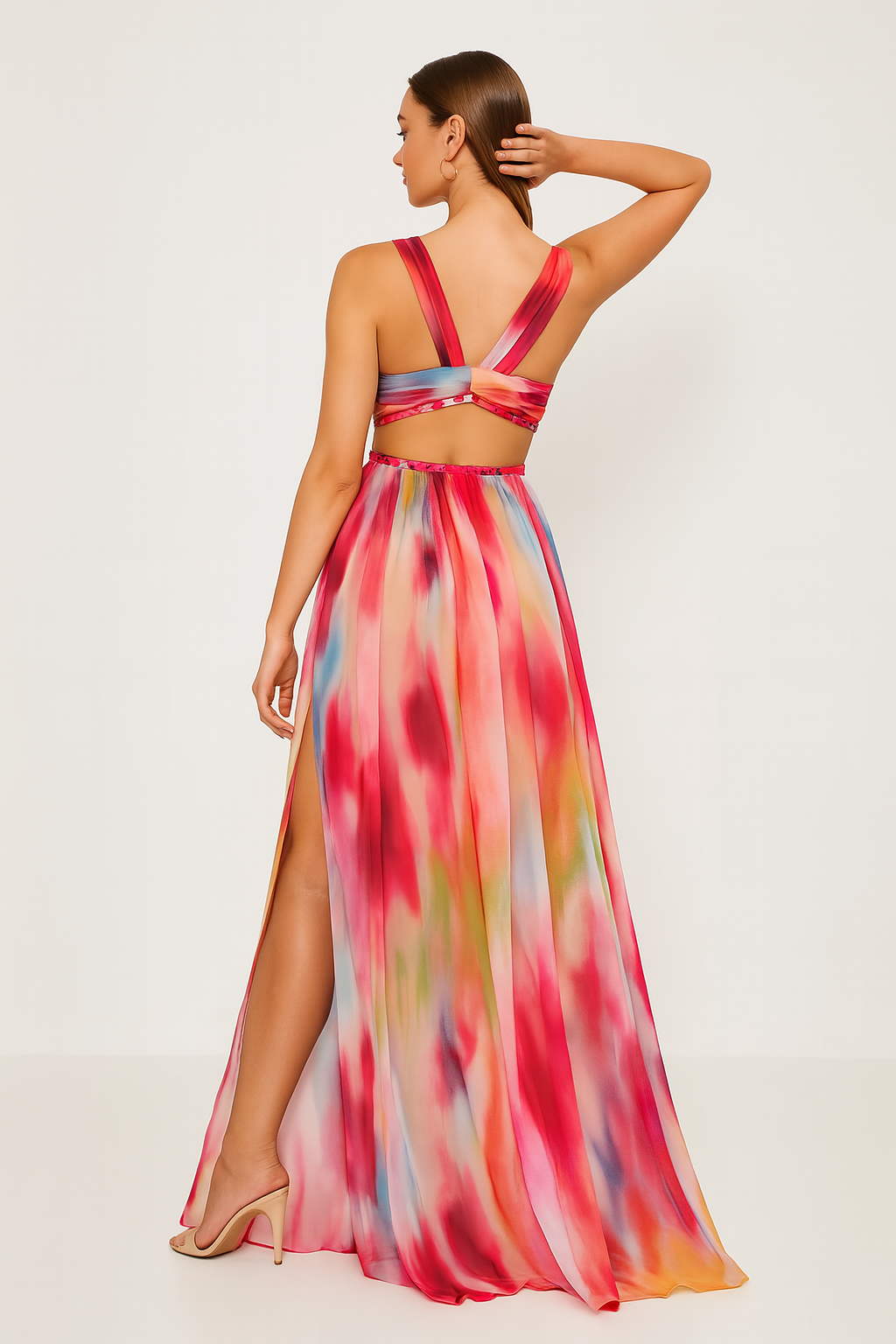 Emma Young | Watercolor Print Maxi Dress For Women