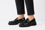 Chloé Bernard | Croc-Embossed Platform Loafers with Bold Comfort Edge For Women