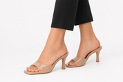 Valentina Ricci | Open-Toe Heeled Mules with Minimal Elegance For Women