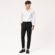 Giovanni Bellucci | Tailored Slim Fit Trousers with Refined Structure For Men