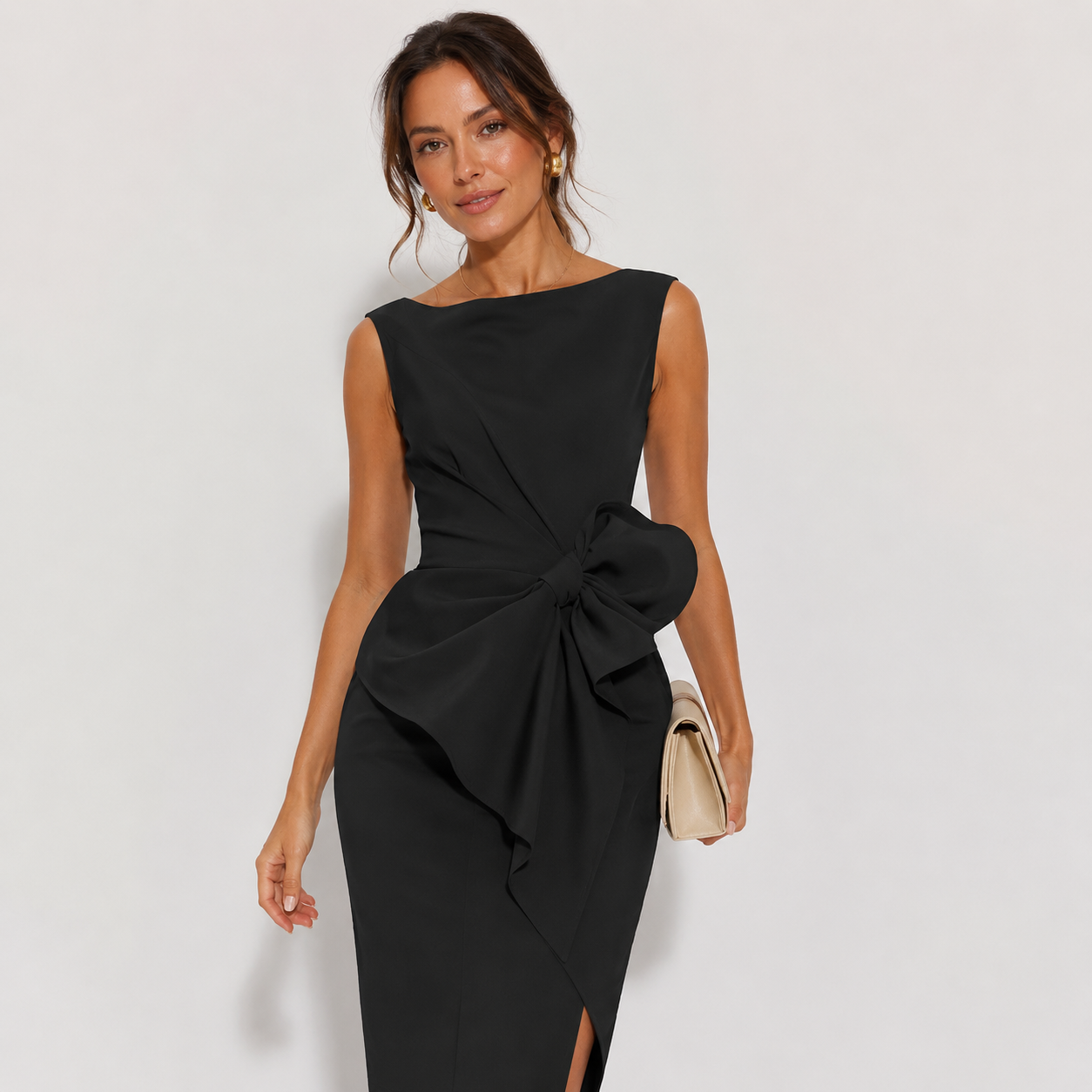 Cordelia Ashworth | Bow Detail Midi Sheath Dress For Women