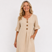Beatrice Holloway | Relaxed Cotton Mini Dress For Women