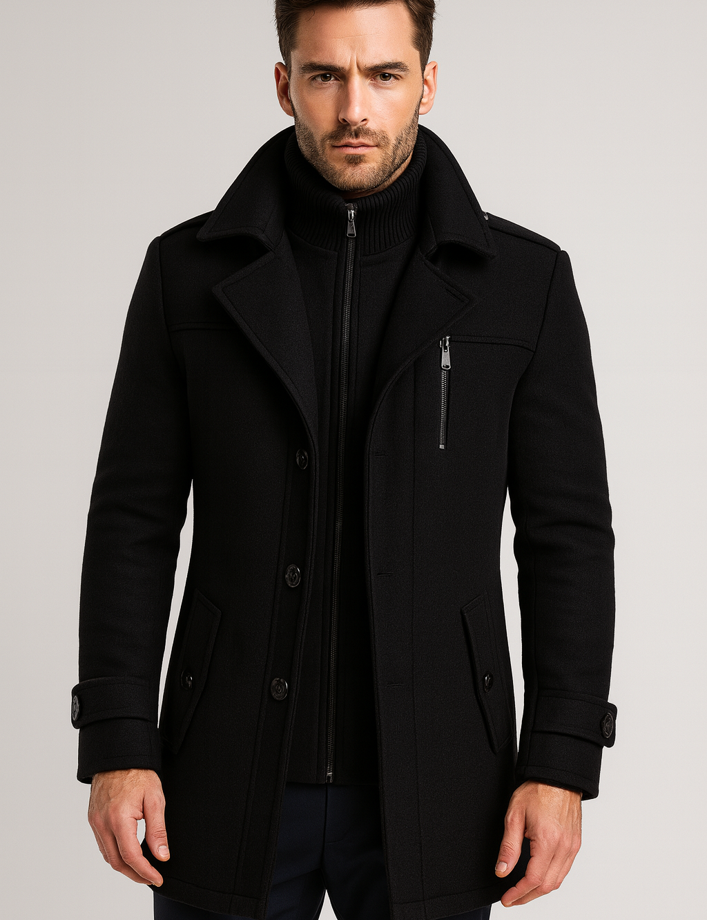 Sebastian Laurent | Luxury Wool Coat For Men