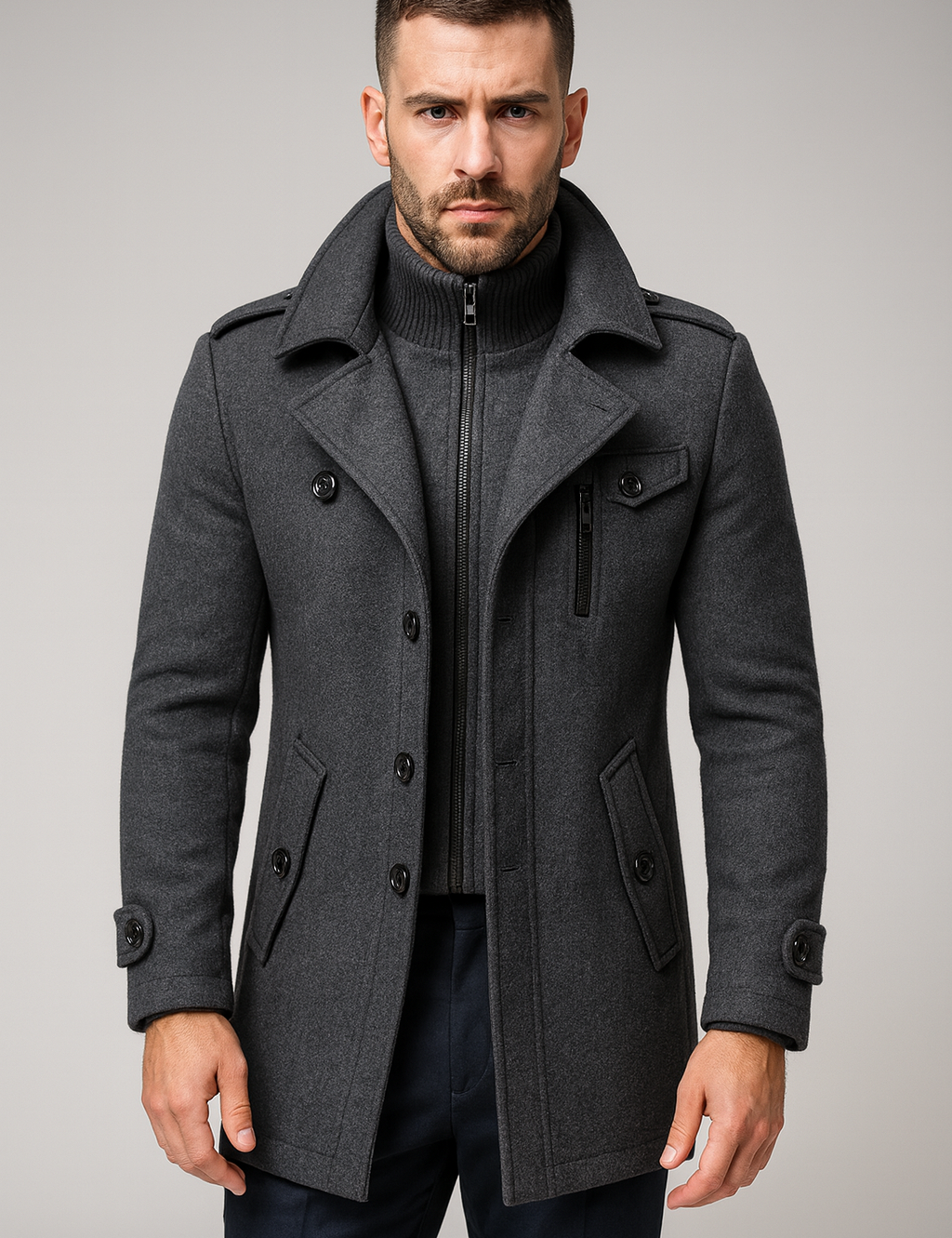 Sebastian Laurent | Luxury Wool Coat For Men