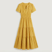 Chloe Evans | Tiered Flutter-Sleeve Maxi Dress For Women