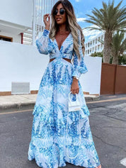 Sienna Whitmore | Floral Cut-Out Maxi Dress For Women