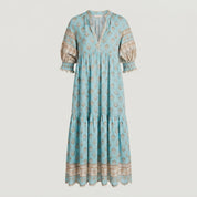 Claire Bishop | Chic Floral V-Neck Midi Dress For Women