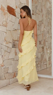 Imogen Lawson | Ruffle Halter Maxi Dress For Women