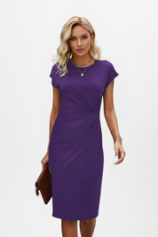 Charlotte Evans | Ruched Knee-Length Dress For Women