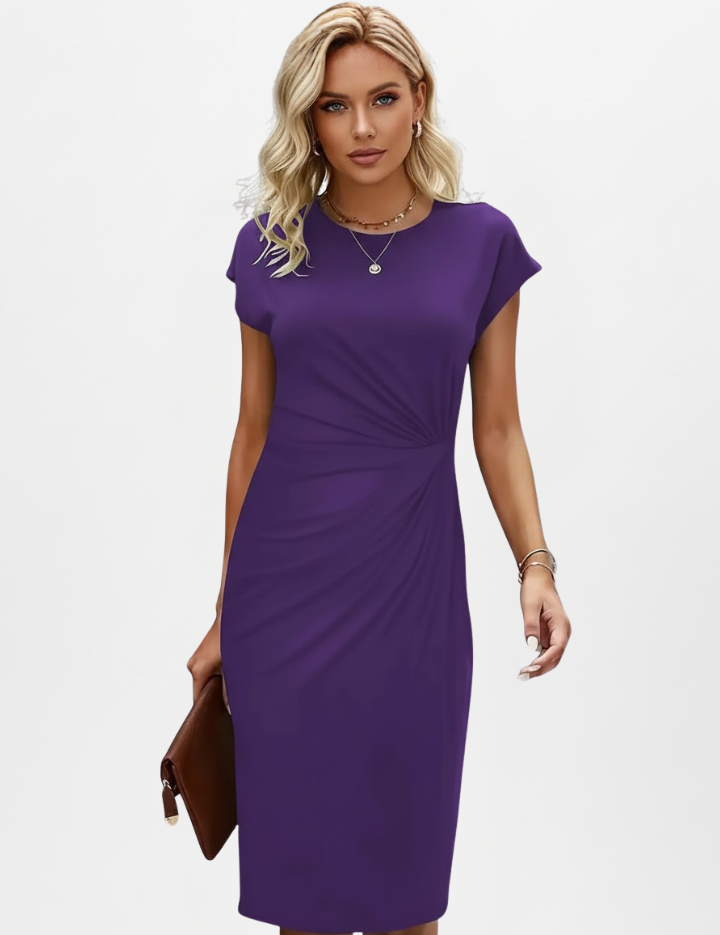 Charlotte Evans | Ruched Knee-Length Dress For Women