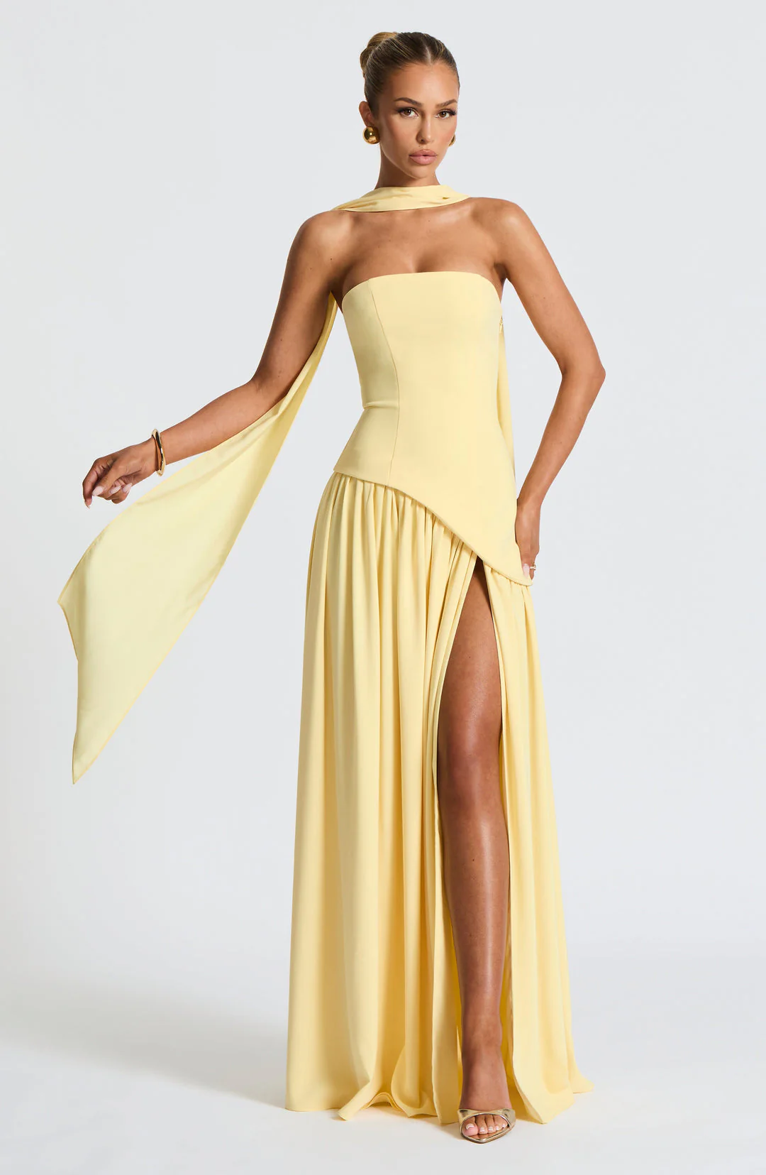 Elena Bellucci | Strapless Split Evening Maxi Dress For Women