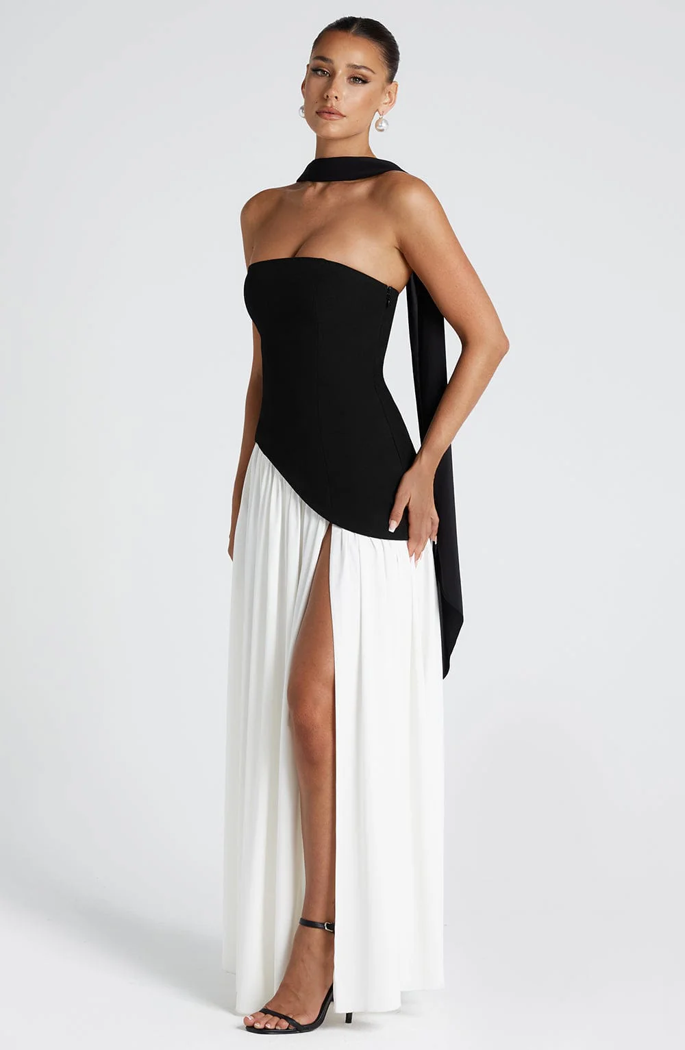 Elena Bellucci | Strapless Split Evening Maxi Dress For Women