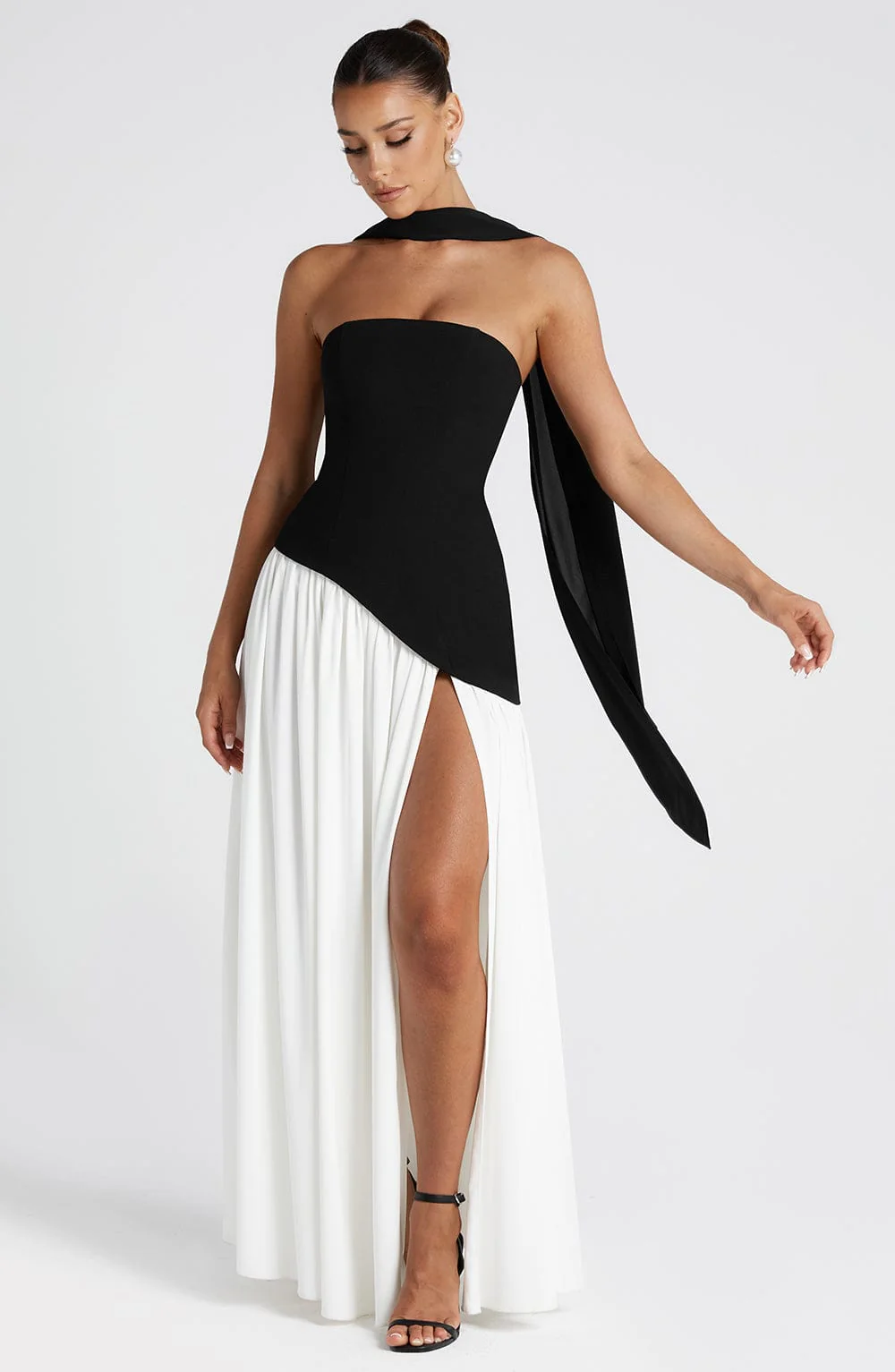 Elena Bellucci | Strapless Split Evening Maxi Dress For Women
