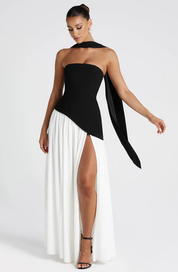 Elena Bellucci | Strapless Split Evening Maxi Dress For Women