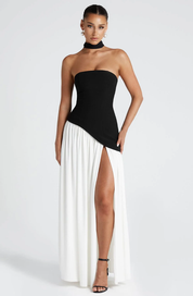 Elena Bellucci | Strapless Split Evening Maxi Dress For Women