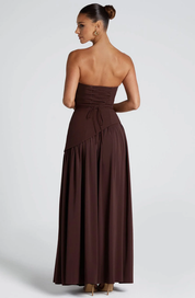 Elena Bellucci | Strapless Split Evening Maxi Dress For Women
