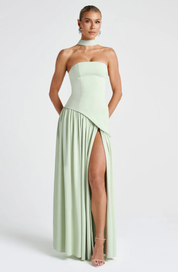Elena Bellucci | Strapless Split Evening Maxi Dress For Women