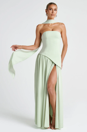Elena Bellucci | Strapless Split Evening Maxi Dress For Women