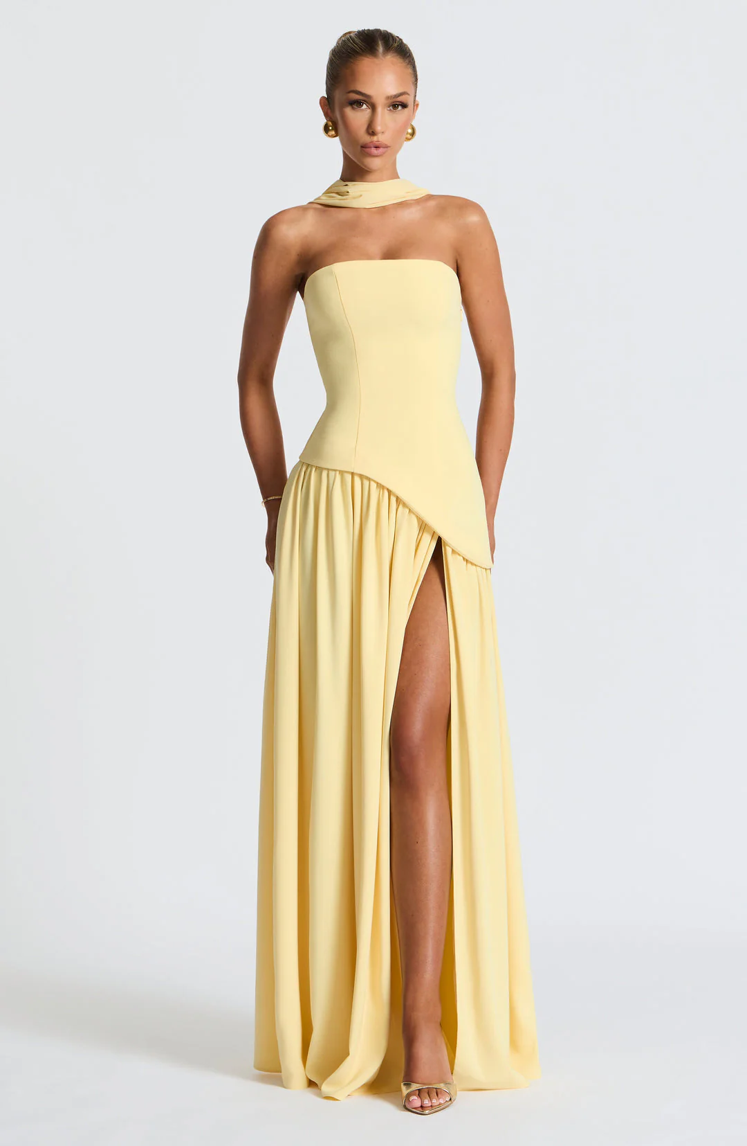 Elena Bellucci | Strapless Split Evening Maxi Dress For Women