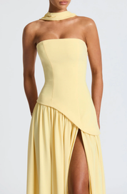 Elena Bellucci | Strapless Split Evening Maxi Dress For Women