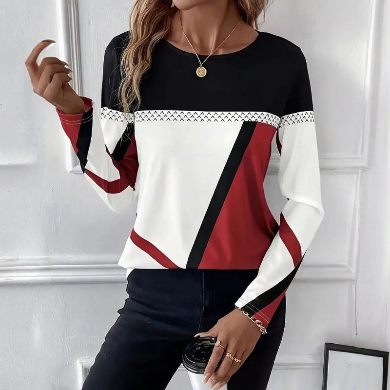 Grace Ellingham | Colour Block Long Sleeve Blouse For Women