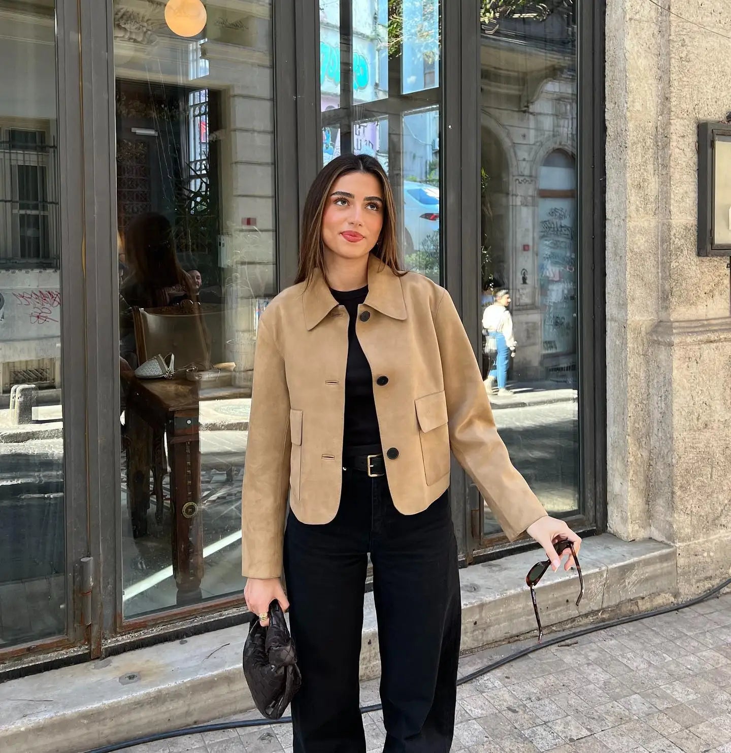 Camille Moreau | Cropped Suede Jacket For Women