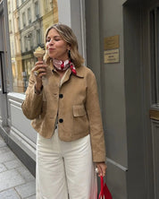 Camille Moreau | Cropped Suede Jacket For Women