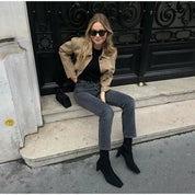 Camille Moreau | Cropped Suede Jacket For Women
