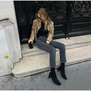 Camille Moreau | Cropped Suede Jacket For Women