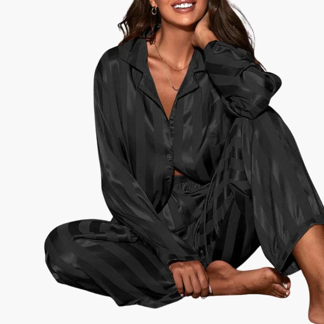 Clara Bellini | Luxury Button Pajama Set For Women