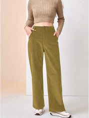 Sophie Laurent | Wide Leg Corduroy Pants For Women