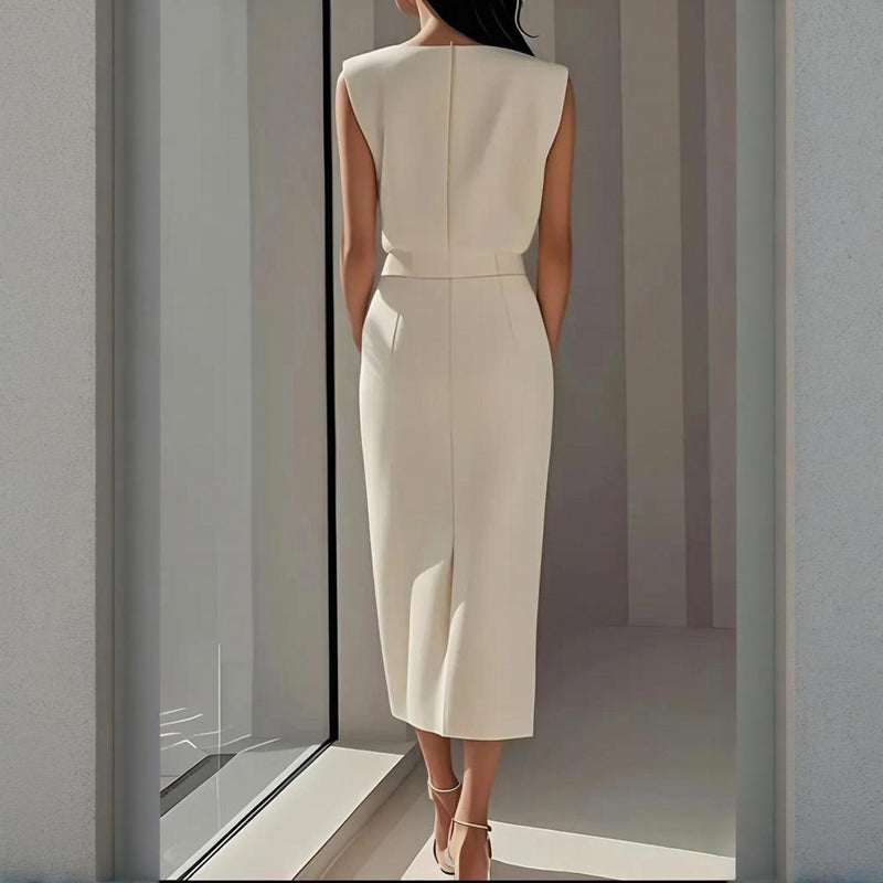 Camille Dubois | Elegant Midi Office Dress For Women