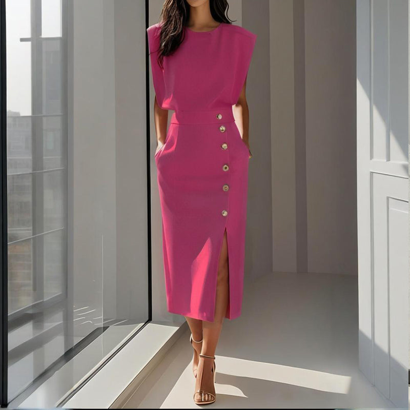 Camille Dubois | Elegant Midi Office Dress For Women