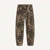 Delphine Ashgrove | Barrel Jeans With Leopard Print For Women