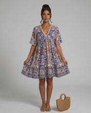 Brooke Flemming | V-Neck Flared Sleeve Paisley Mini Dress For Women