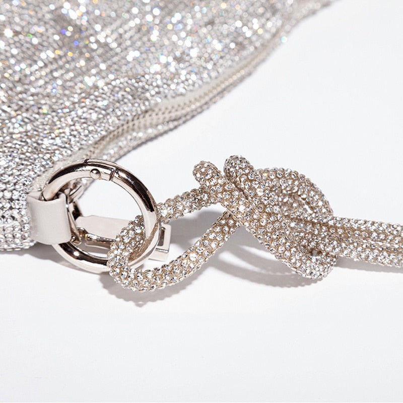 Olivia Turner | Crystal Rhinestone Hobo Bag For Women