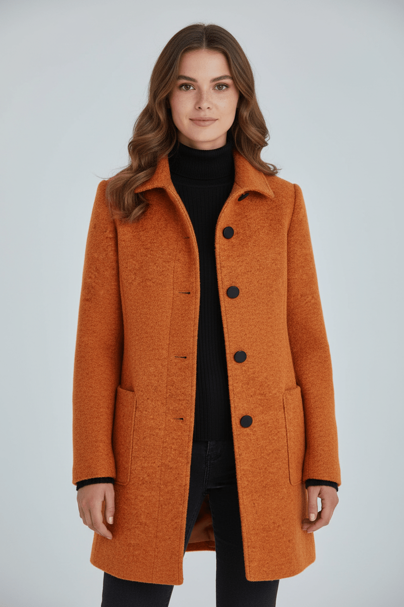Charlotte Davies | Wool-Blend Tailored Overcoat For Women