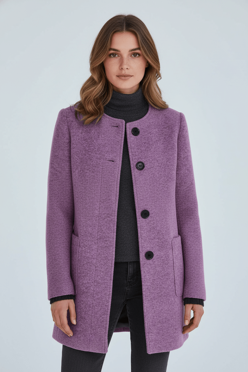 Charlotte Davies | Wool-Blend Tailored Overcoat For Women