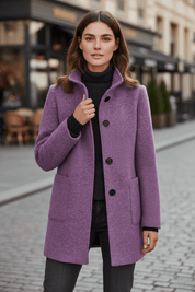 Charlotte Davies | Wool-Blend Tailored Overcoat For Women