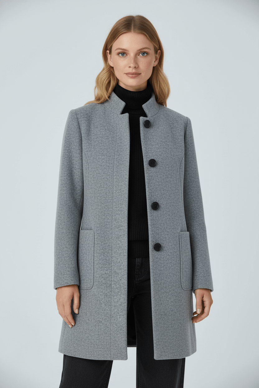 Charlotte Davies | Wool-Blend Tailored Overcoat For Women