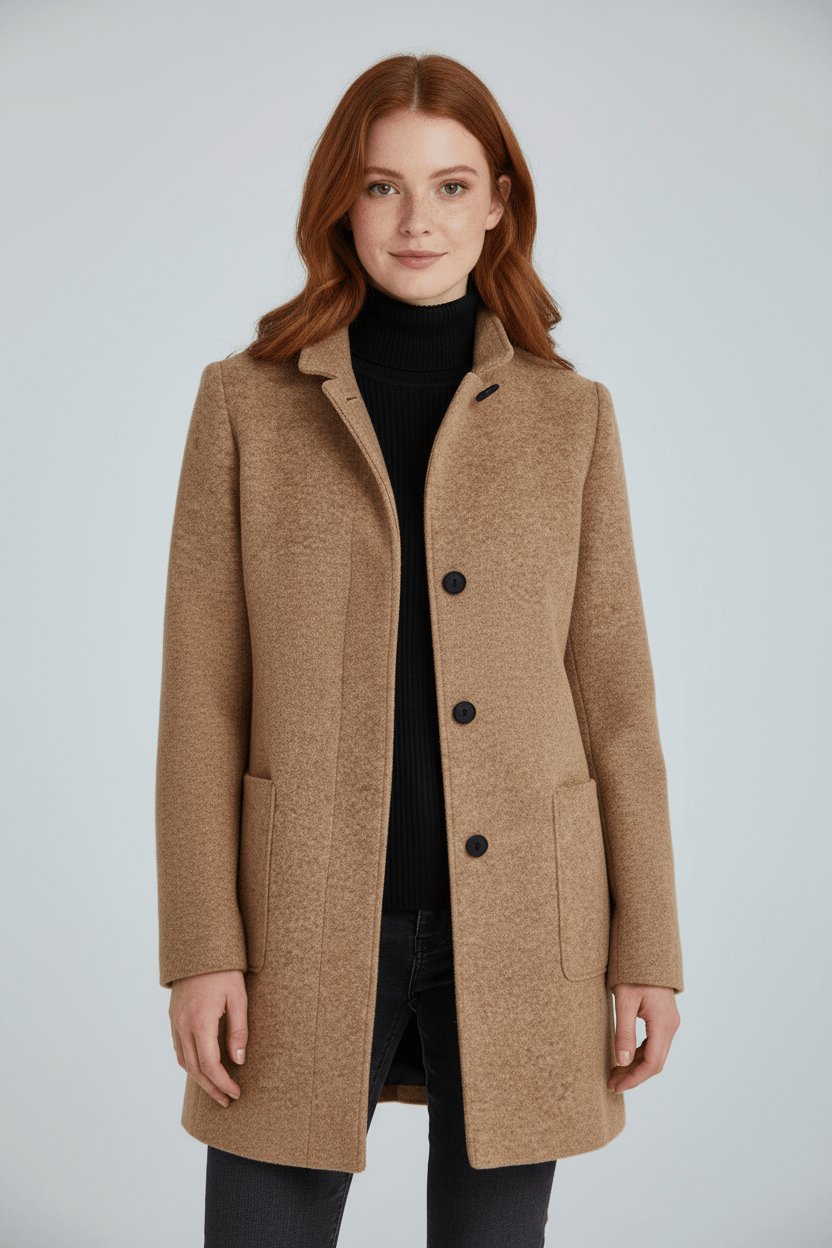 Charlotte Davies | Wool-Blend Tailored Overcoat For Women
