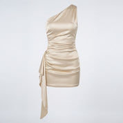 Elise Byrne | Satin One-Shoulder Mini Dress For Women