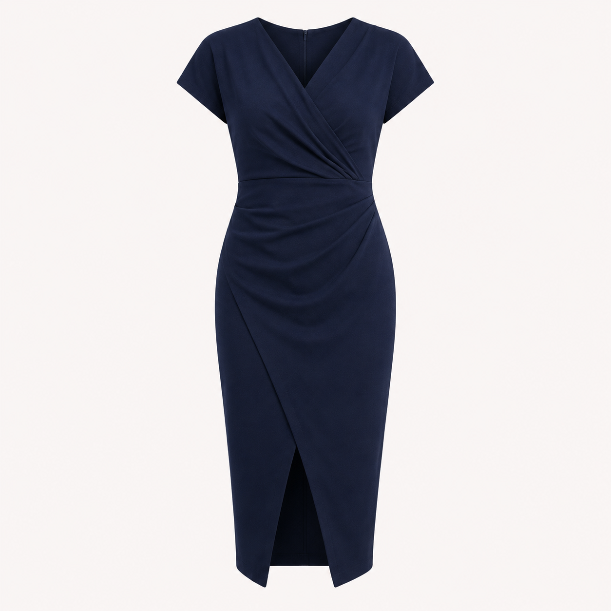 Elise Calloway | Wrap Midi Dress Navy For Women
