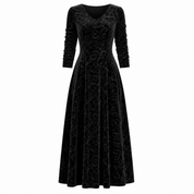 Elise Campbell | Embossed Velvet Midi Dress For Women