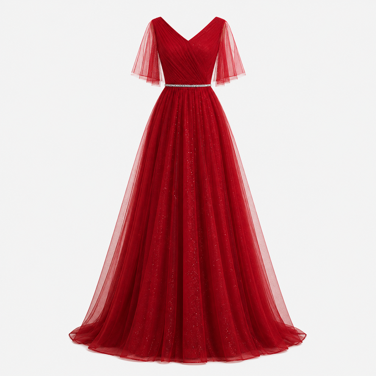 Elise Robertson | Sparkle Tulle A-line Maxi Gown For Women