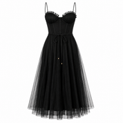 Elise Thornbury | Tulle Bustier Midi Dress For Women