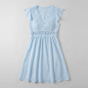 Elise Young | Lace Butterfly Sleeve Midi Dress For Women