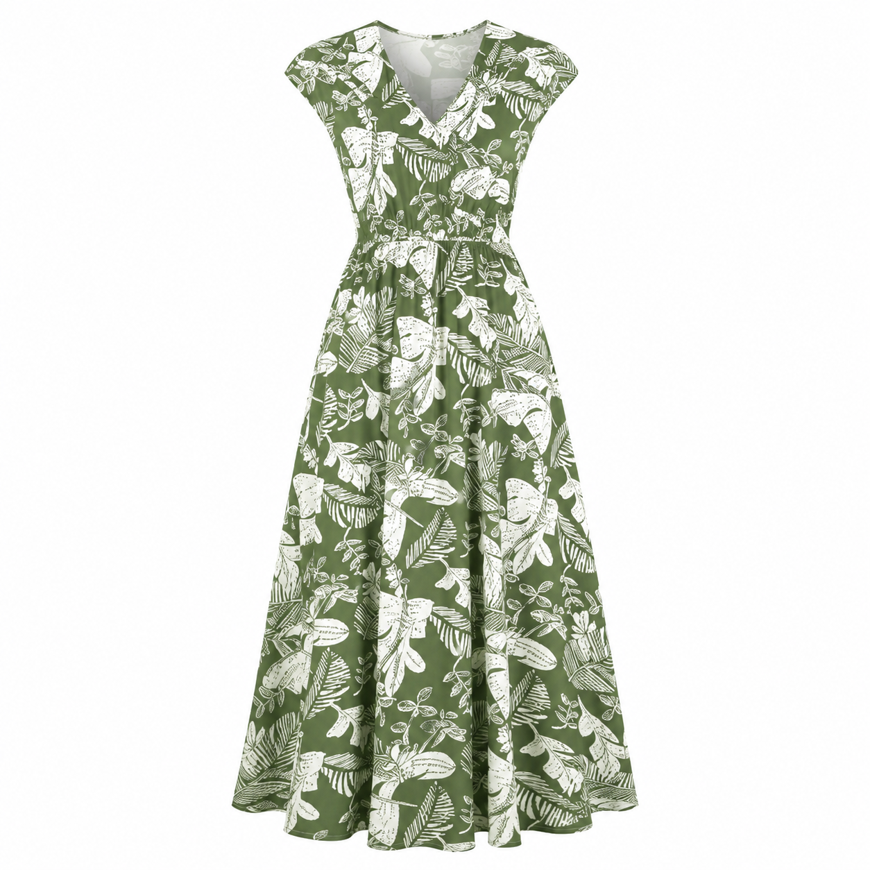 Ella Thompson | Floral V-Neck Maxi Dress For Women